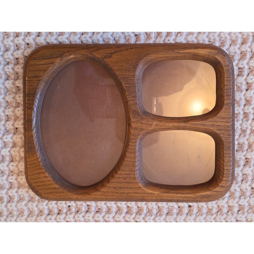 Vintage Oak JA Company Triple Window Frame Made in the USA Vintage Americana